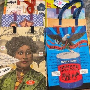 Colorful Trader Joe's Reusable Bags Set of 9